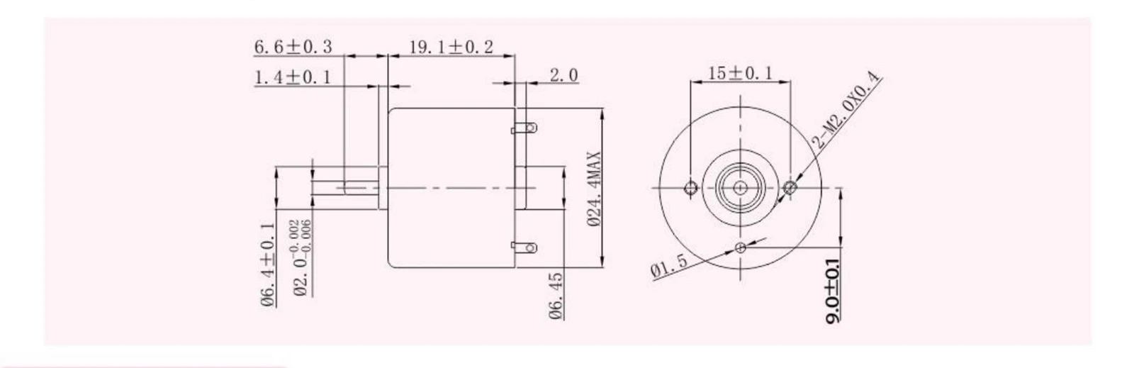 RF320C motor outline RF320C motor outline