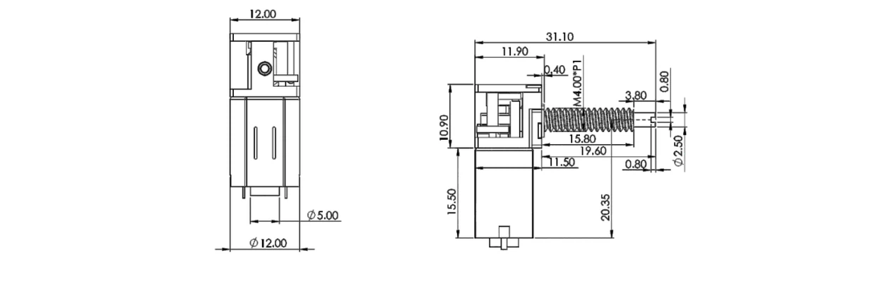 VSD - N20 Small Gear Motor Design VSD - N20 Small Gear Motor Design