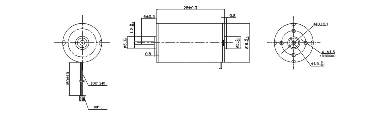 VEC-1628 Coreless motor design VEC-1628 Coreless motor design