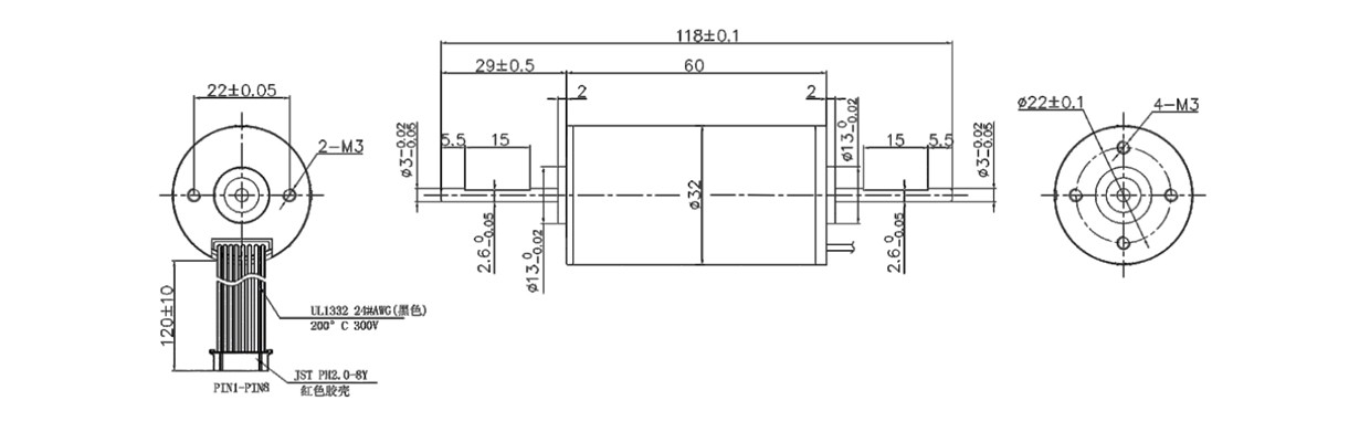VEC-3260SI Coreless motor design VEC-3260SI Coreless motor design